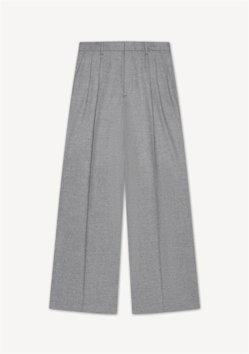 HERMAN PLEATED TROUSERS LIGHT GREY
